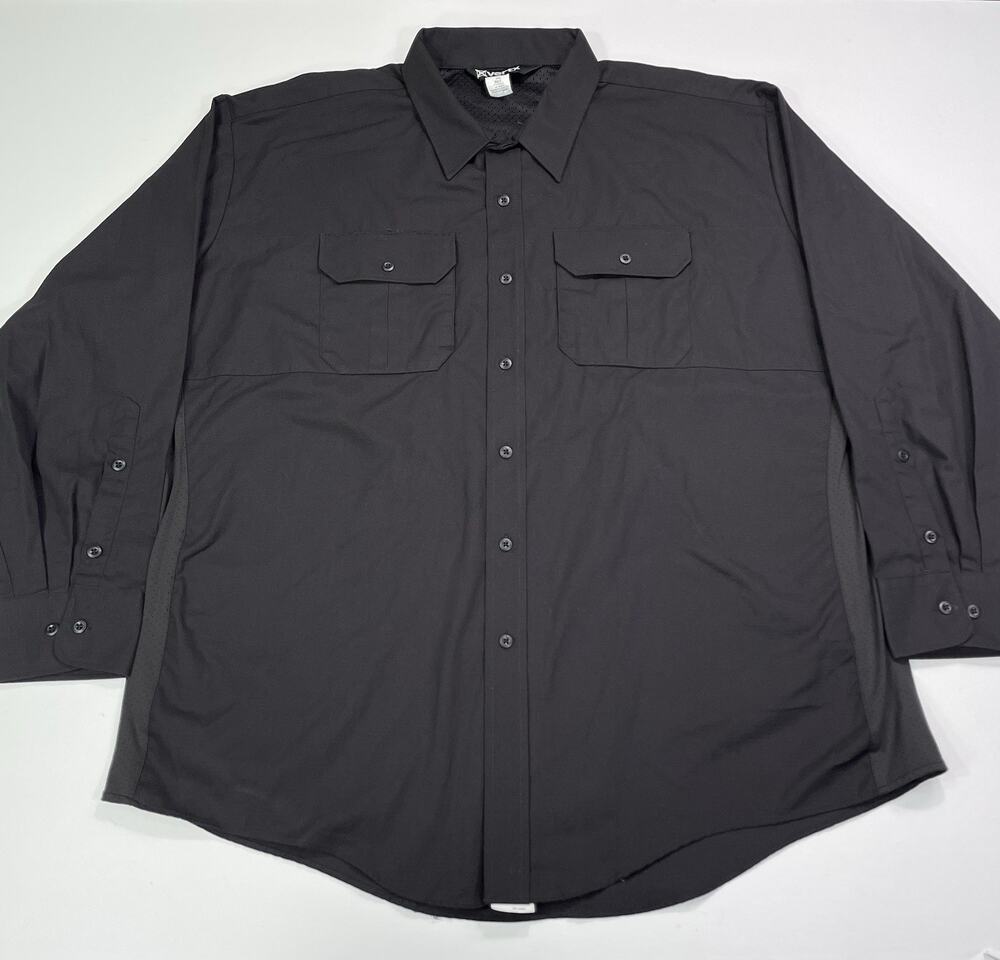 Vertx‎ Button Up Shirt Men’s 3XL Black Long Sleeve Tactical Performance